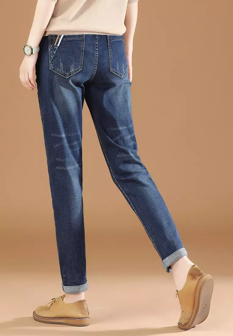 A-IN GIRLS Elastic Waist Panelled Jeans