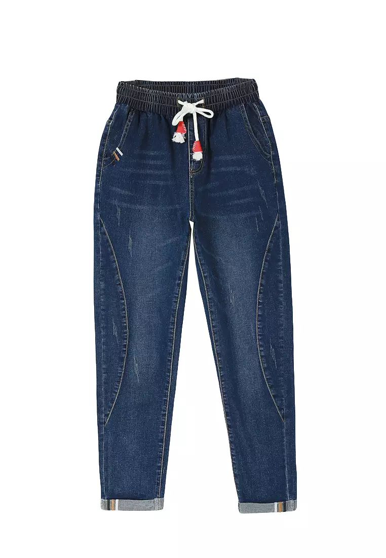 A-IN GIRLS Elastic Waist Panelled Jeans