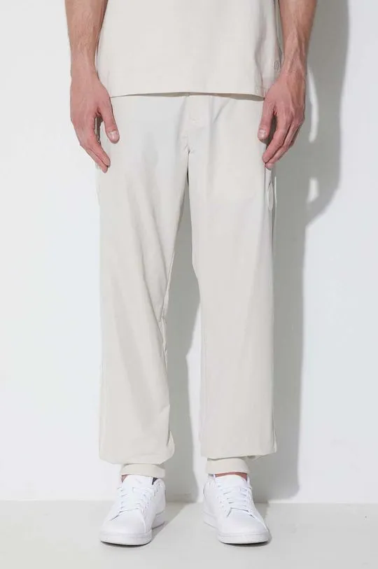 adidas trousers Club Cuffed men's beige color