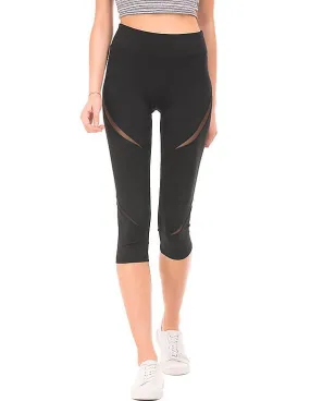 Aeropostale Mesh Trim Cropped Leggings