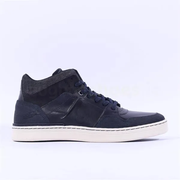 Allison Laced Casual Boot - Navy Leather