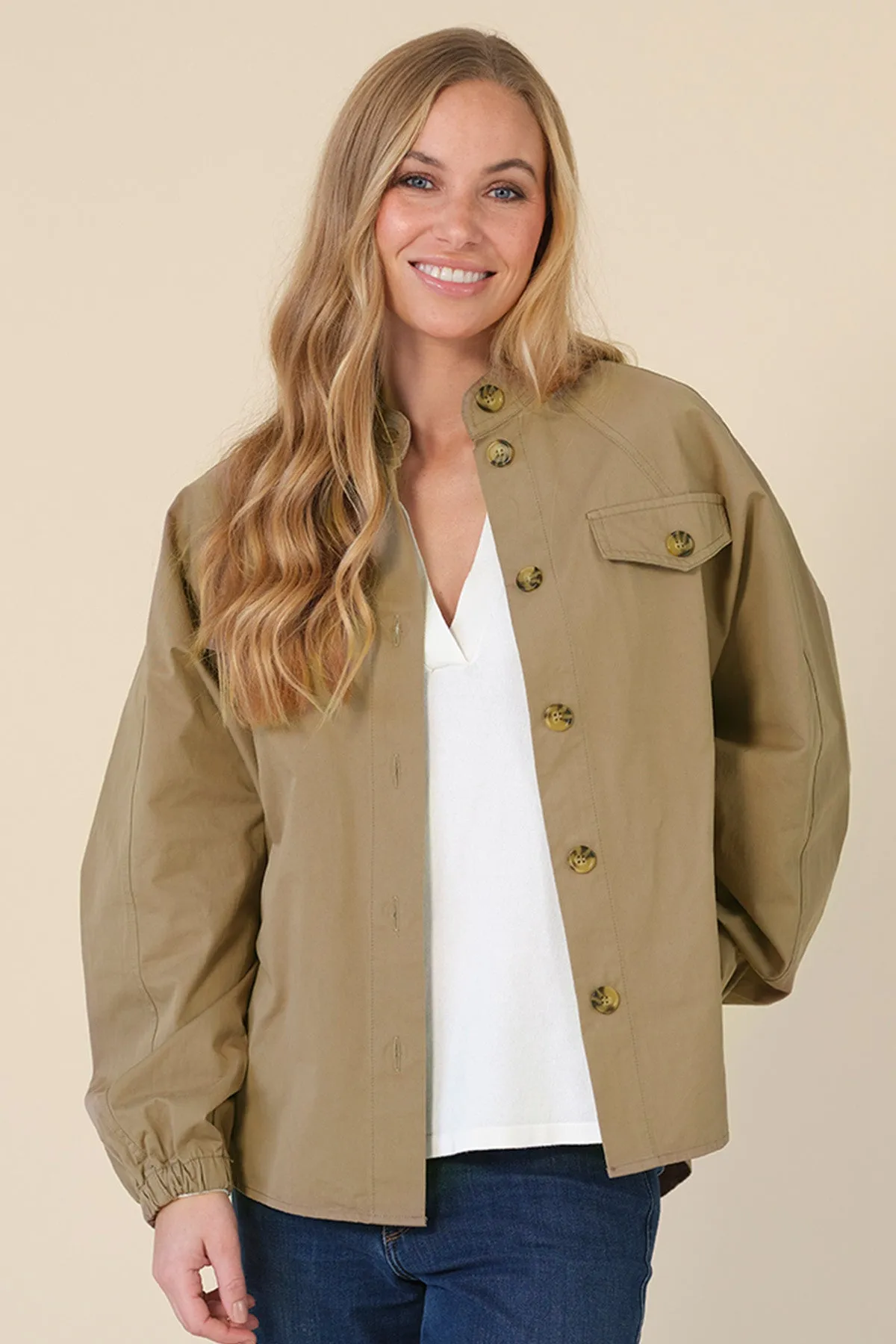 Alora Jacket 2489 | Khaki | Jakke fra Prepair