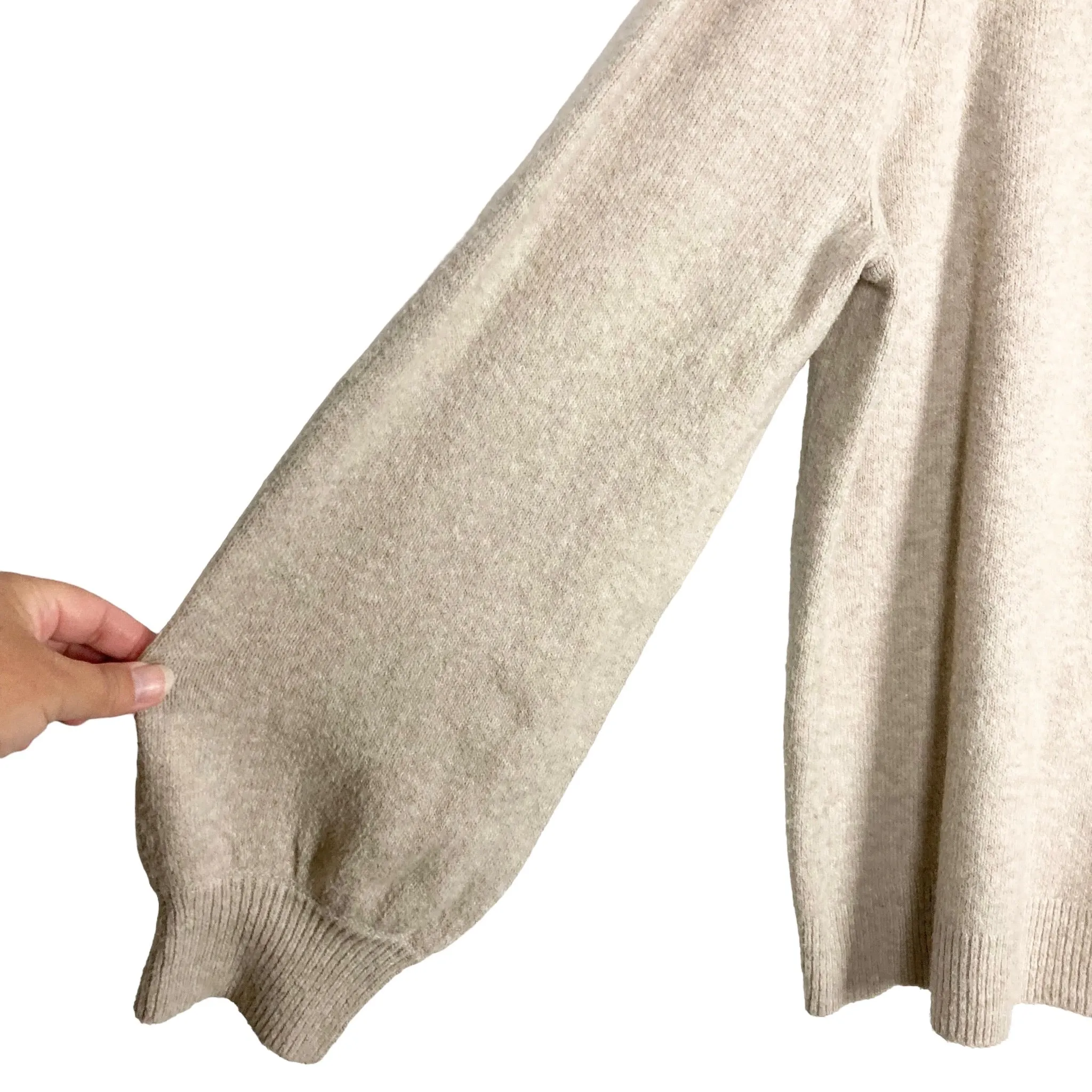 Amazon Essentials Beige Puff Sleeve Sweater- Size XL