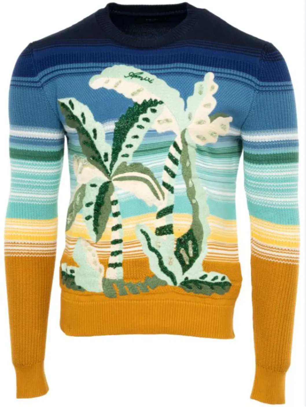 Amiri 'Palm Trees' Knitted Sweater