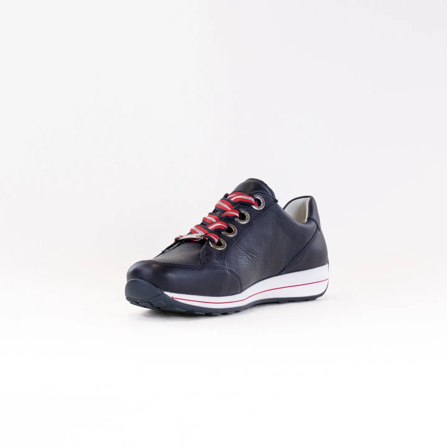 Ara Ollie Side Zip Lace Sneaker (Women's) - Navy Leather