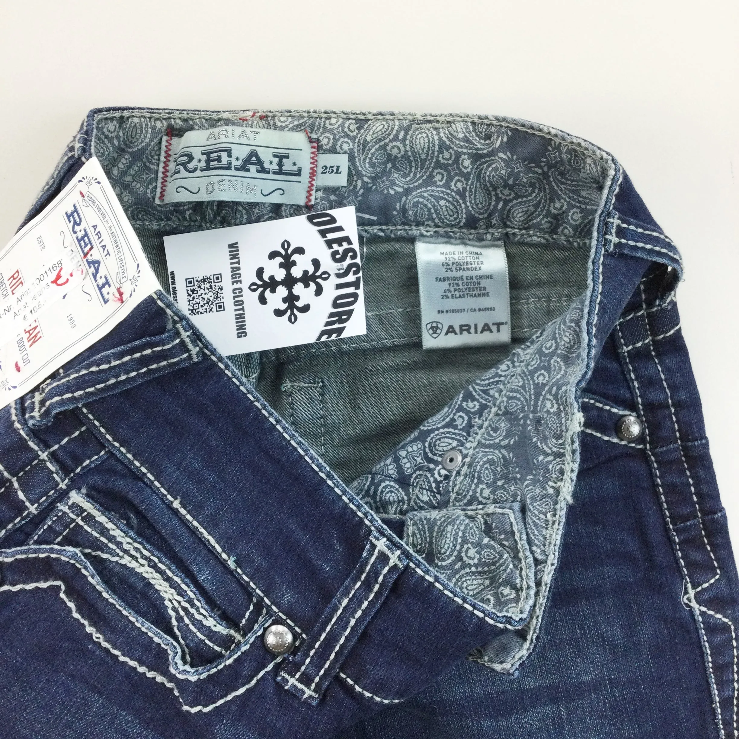 Ariat Real Deadstock 10011683 Denim Jeans - 25L