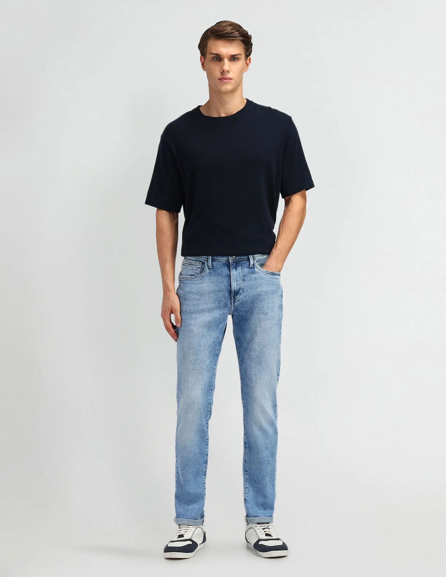 Arrow Sport Mid Rise Jameson Slim Fit Jeans