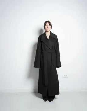 ATHENA Brown Cashmere Maxi Coat - Brown