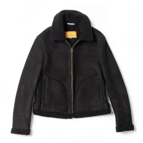 Aviatore Women's Black Shearling Jacket - Shangri-la Heritage