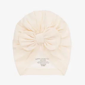 Baby Girls Ivory Pima Cotton Hat