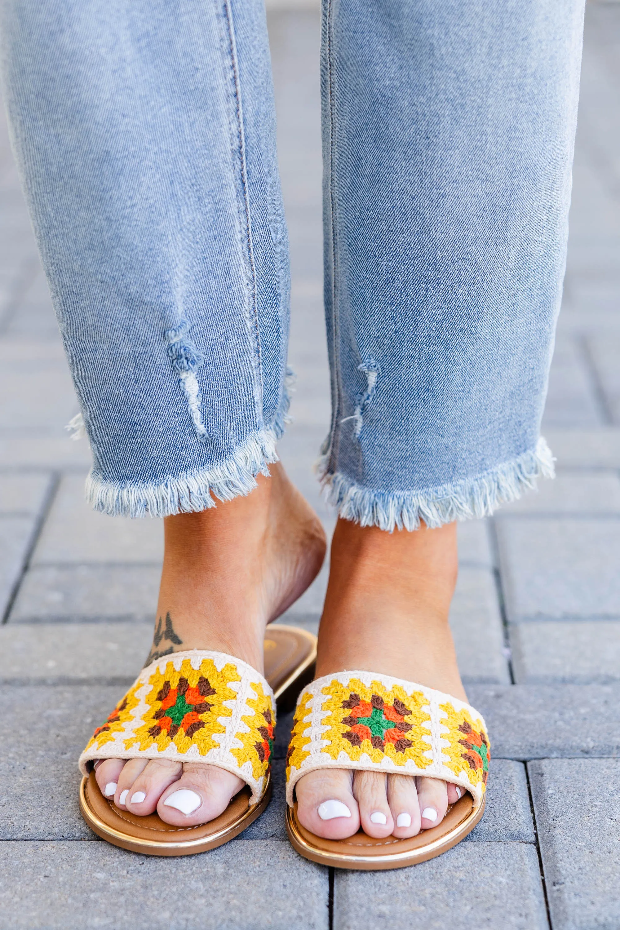 Back In Cancun Sandals, Yellow