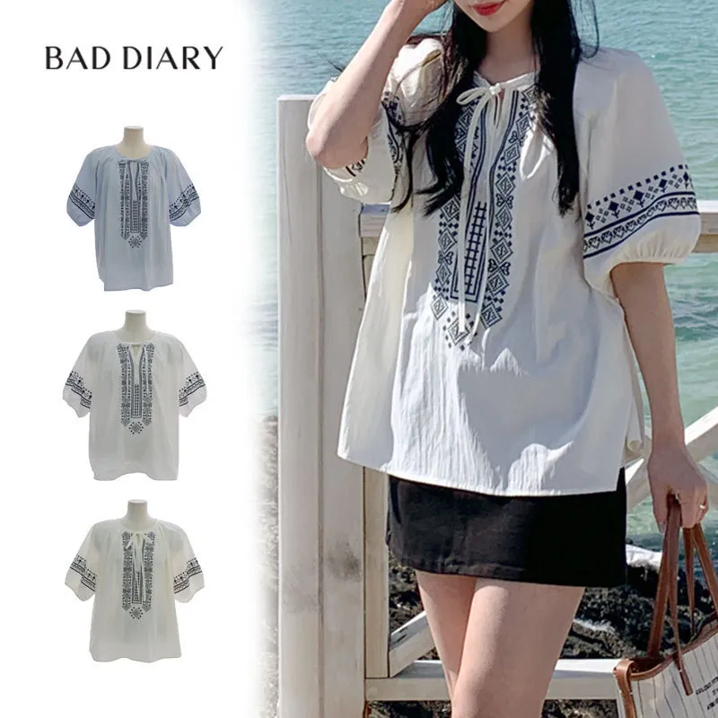 BADDIARY  |Casual Style Short Sleeves Shirts & Blouses