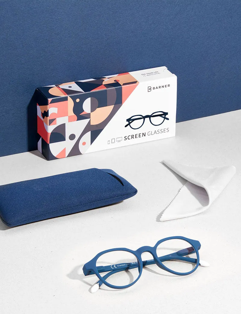 Barner Chamberi Blue Light Reading Glasses Navy Blue