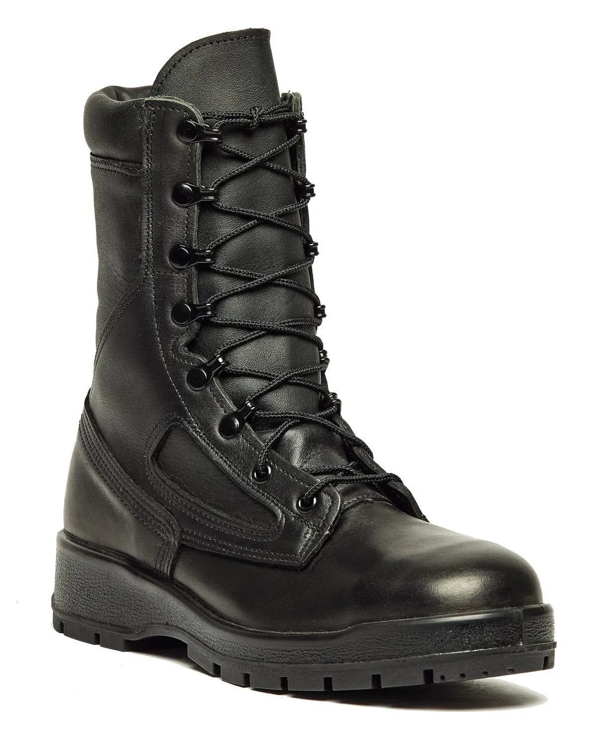 Belleville Mens Black Leather US Navy I-5 Steel Toe Military Boots