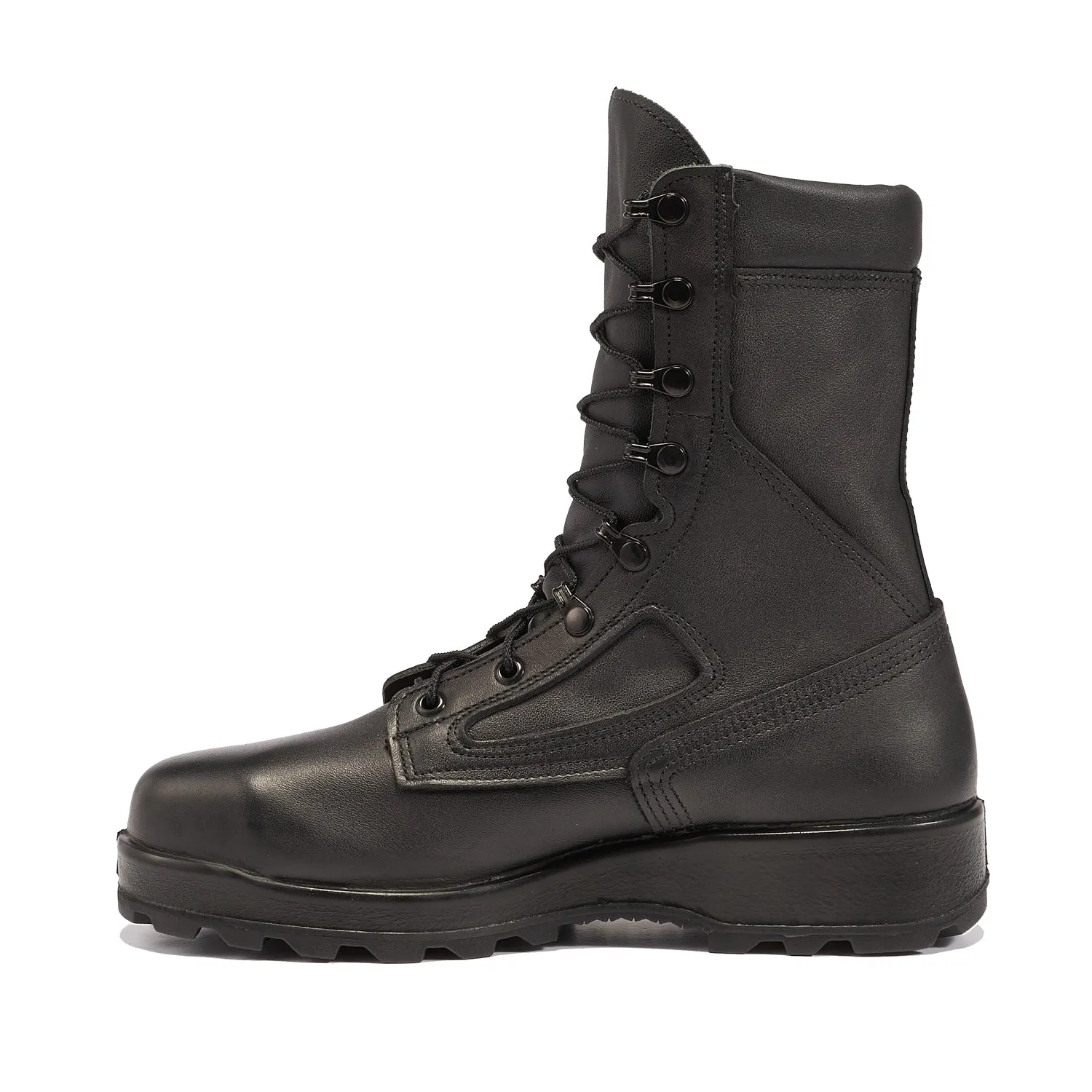 Belleville Mens Black Leather US Navy I-5 Steel Toe Military Boots