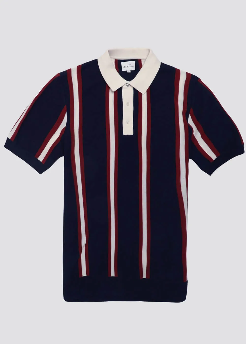 Ben Sherman Mod Knitted Rugby Polo Dark Navy