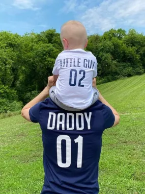 Big Guy + Little Guy Matching Shirts - Navy and White