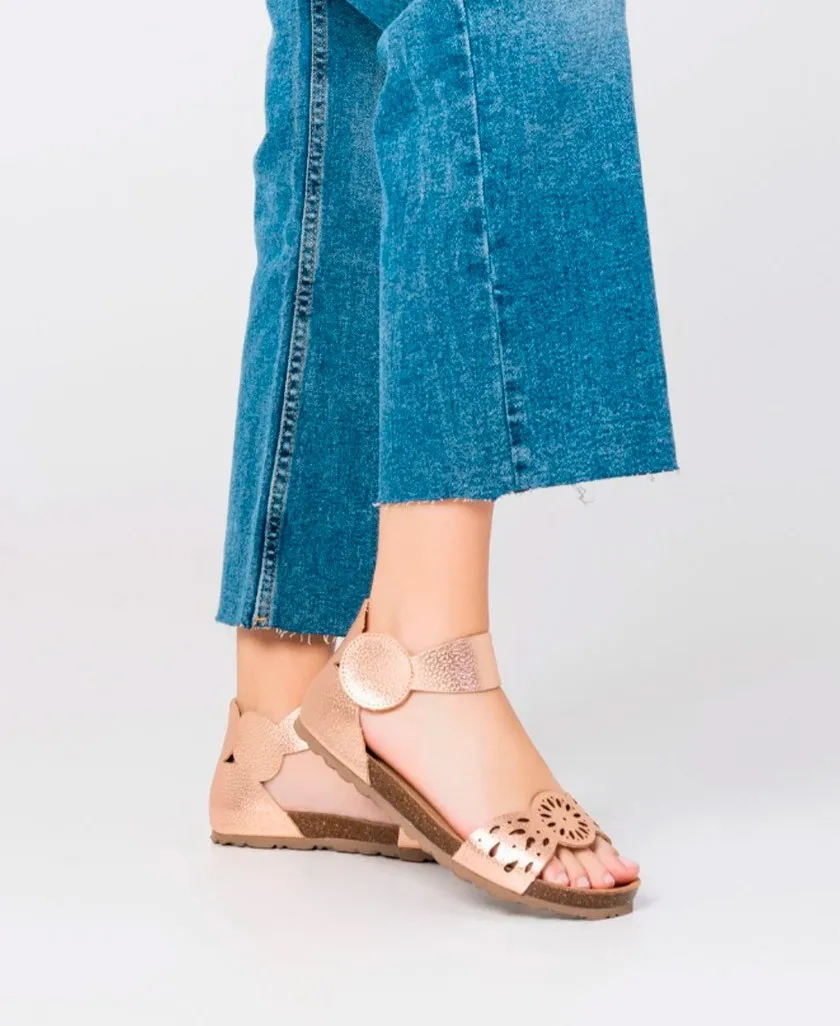 Bio metallic Yokono Villa 086 flat sandal