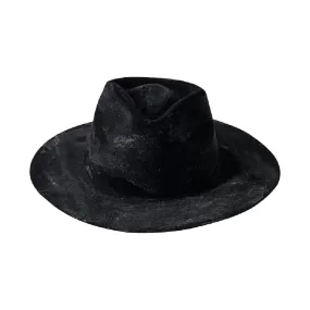 --Black rustic felt hat-