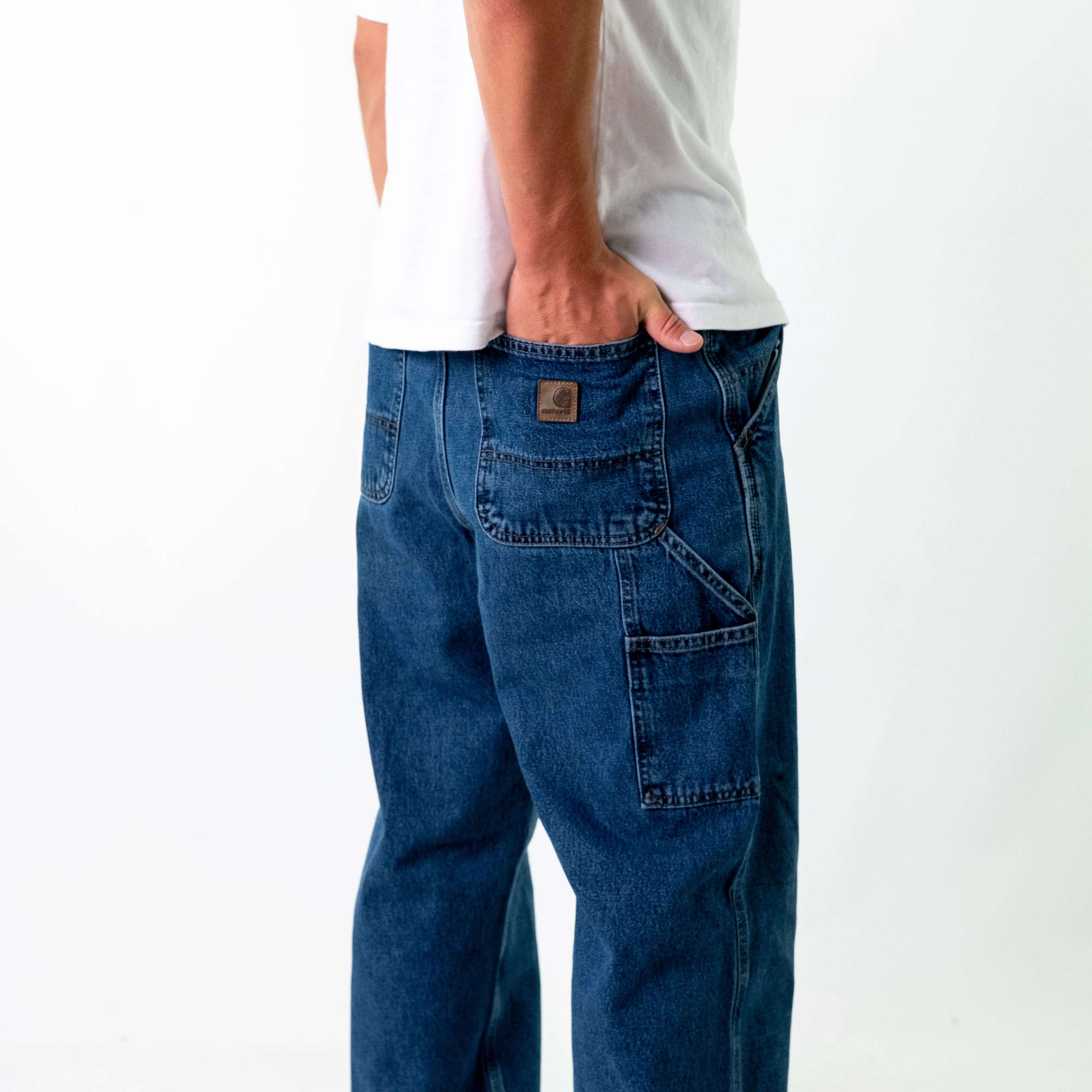 Blue y2ks Carhartt Denim Carpenter Jeans Baggy Pants (34x34)