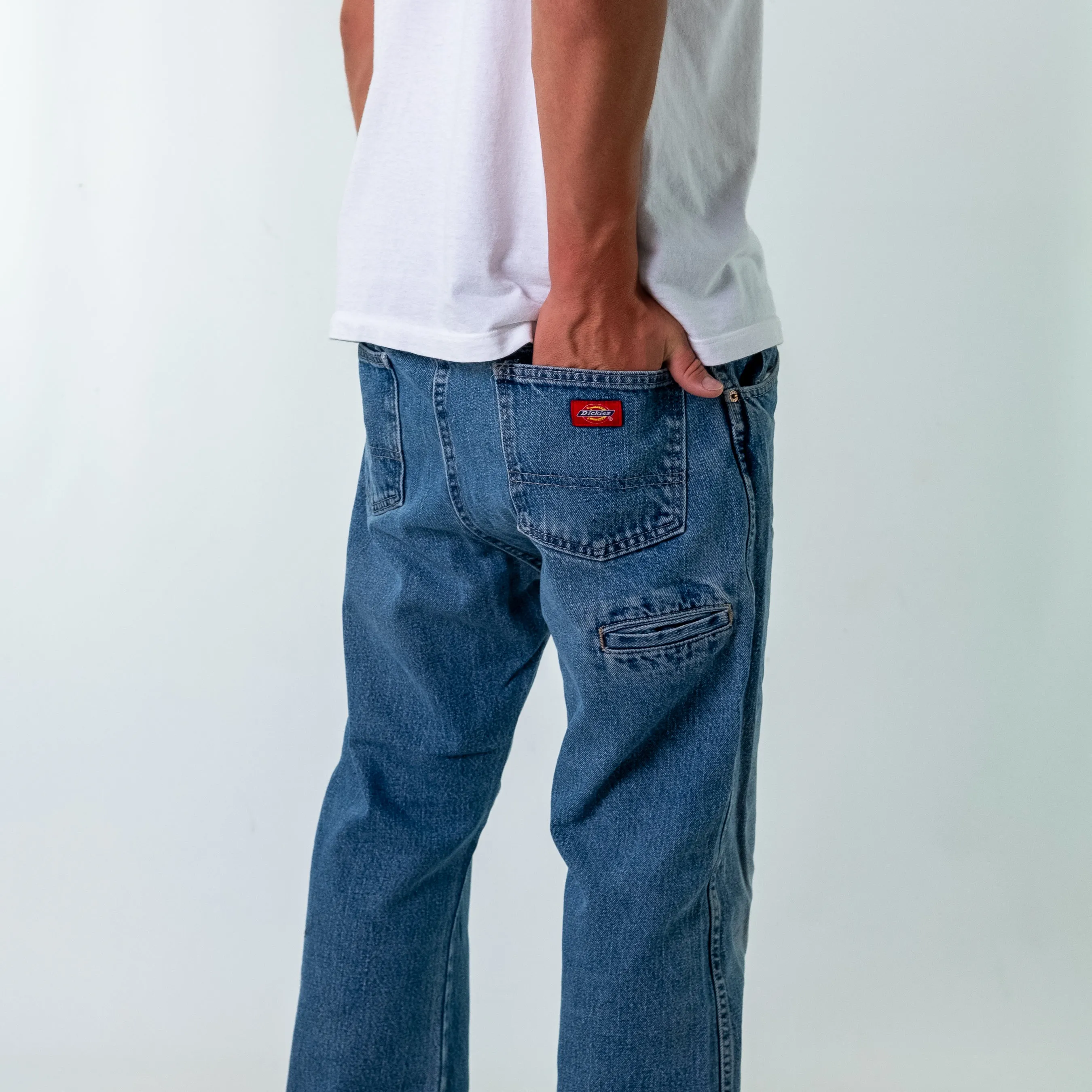 Blue y2ks Dickies Denim Carpenter Jeans Baggy Pants (36x30)