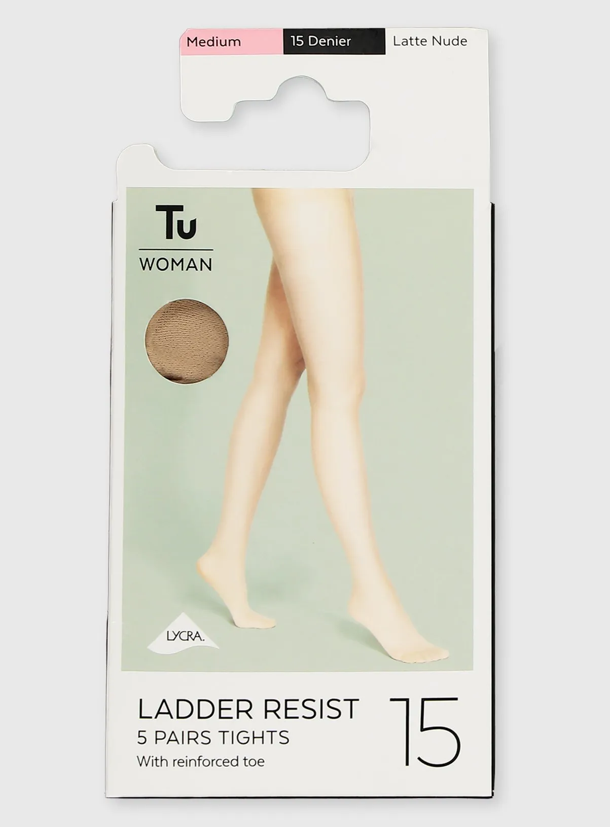 Buy Latte Nude 15 Denier Ladder Resistant Tights 5 Pack L | Tights | Tu