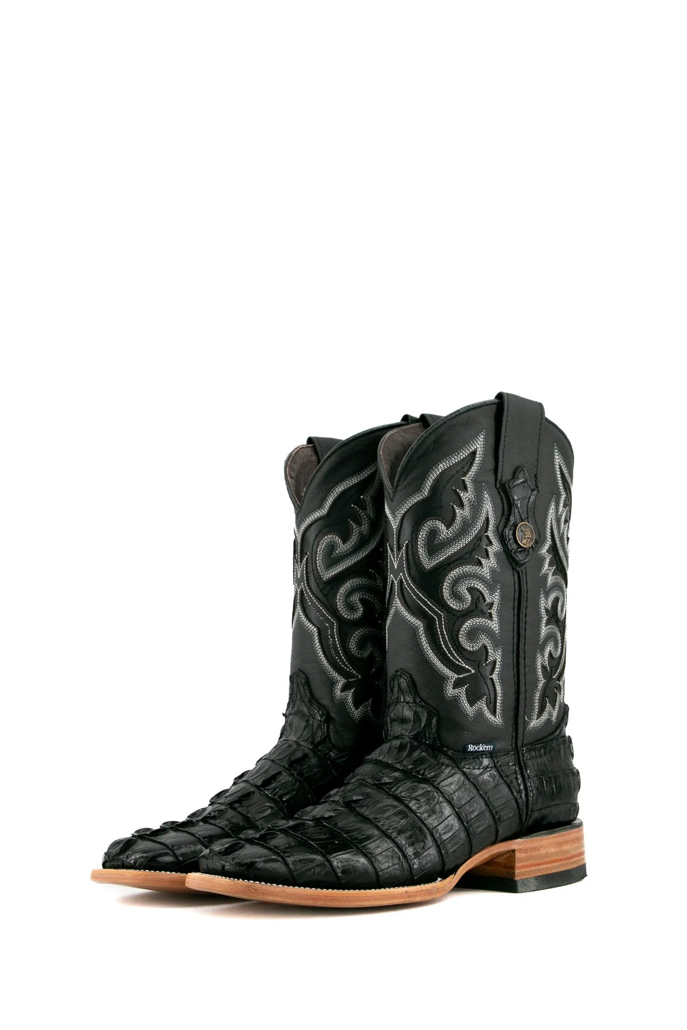 Caiman Tail Square Toe Cowboy Boot