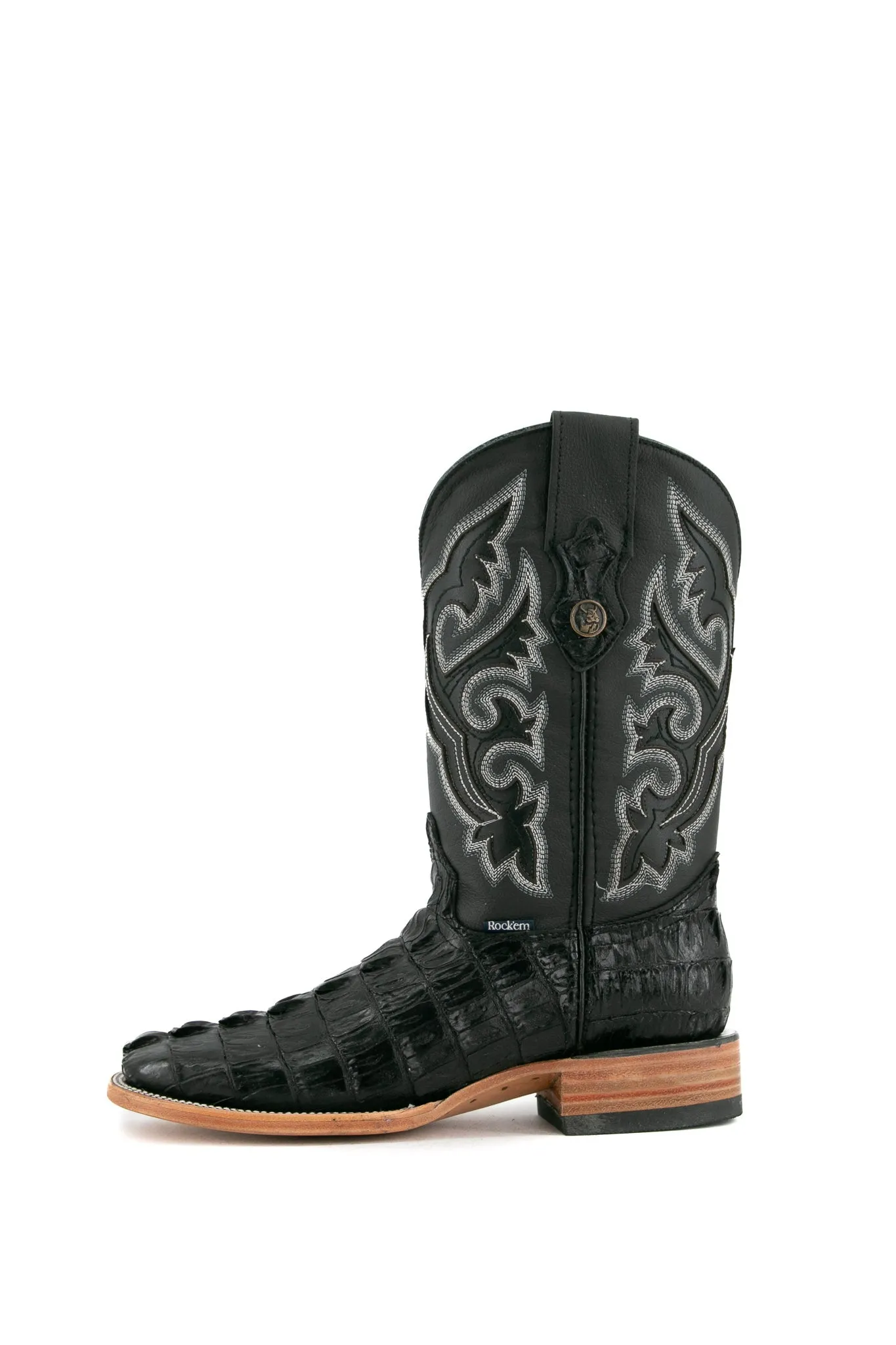 Caiman Tail Square Toe Cowboy Boot