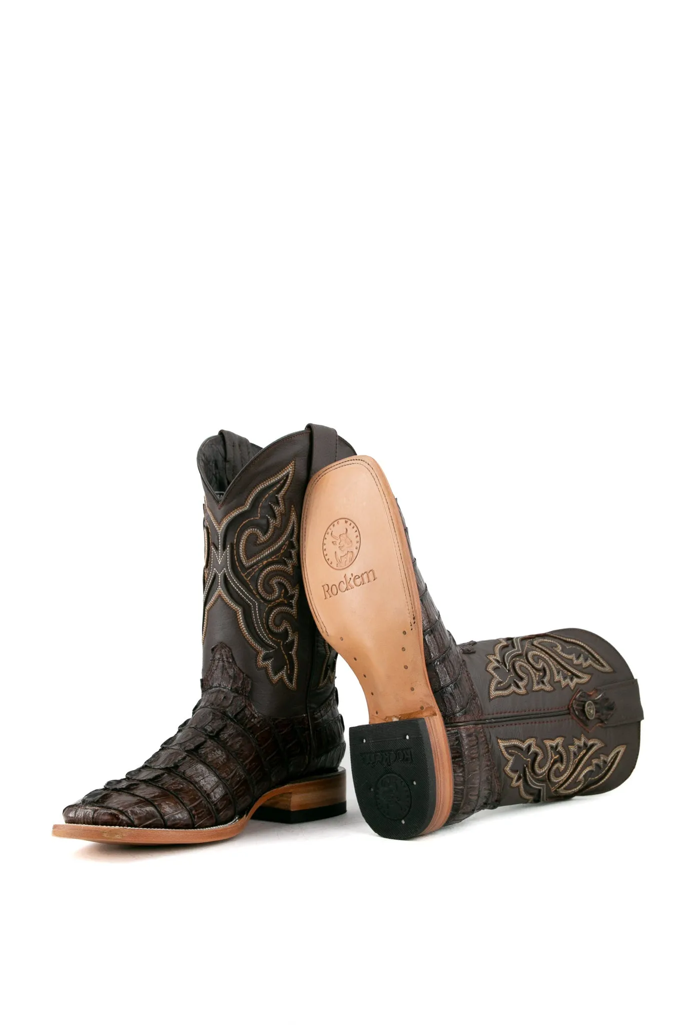 Caiman Tail Square Toe Cowboy Boot