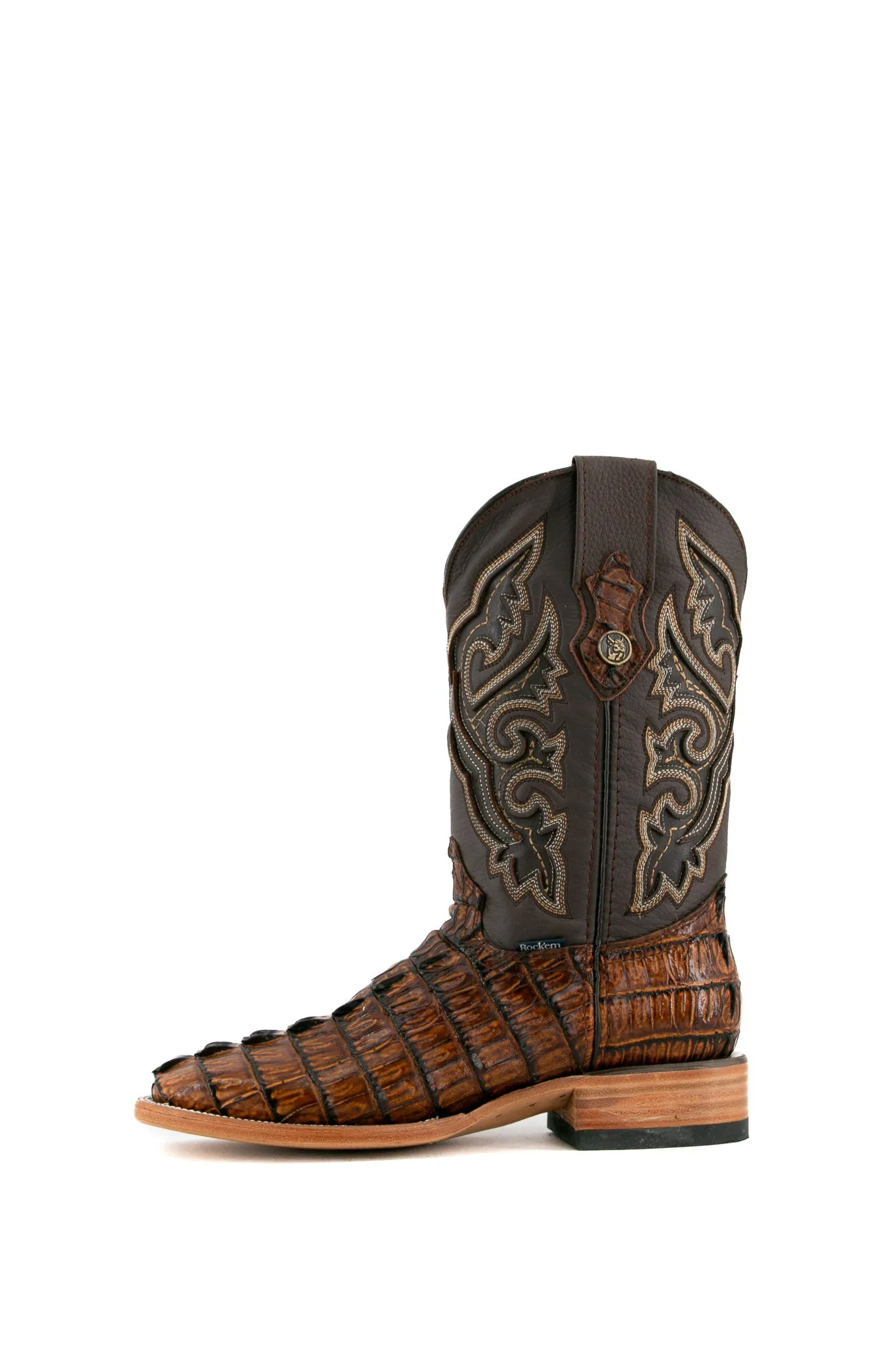 Caiman Tail Square Toe Cowboy Boot