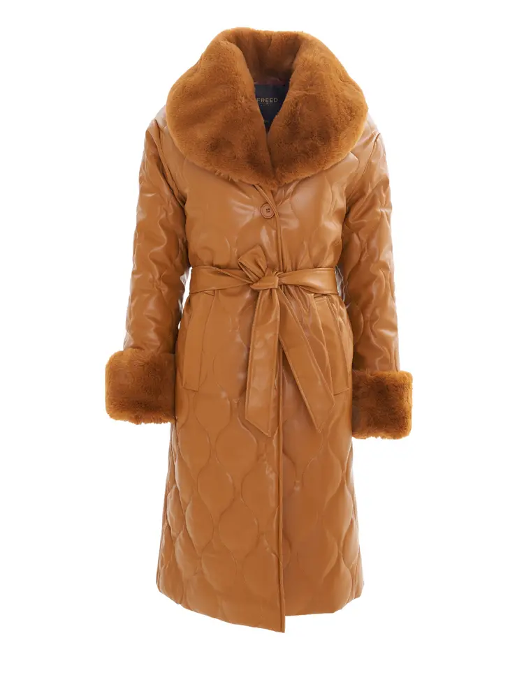 		Carrie  Spice Faux Fur Coat	