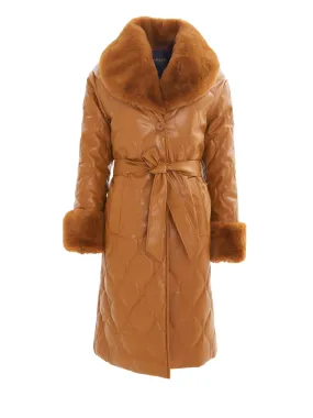 		Carrie  Spice Faux Fur Coat	