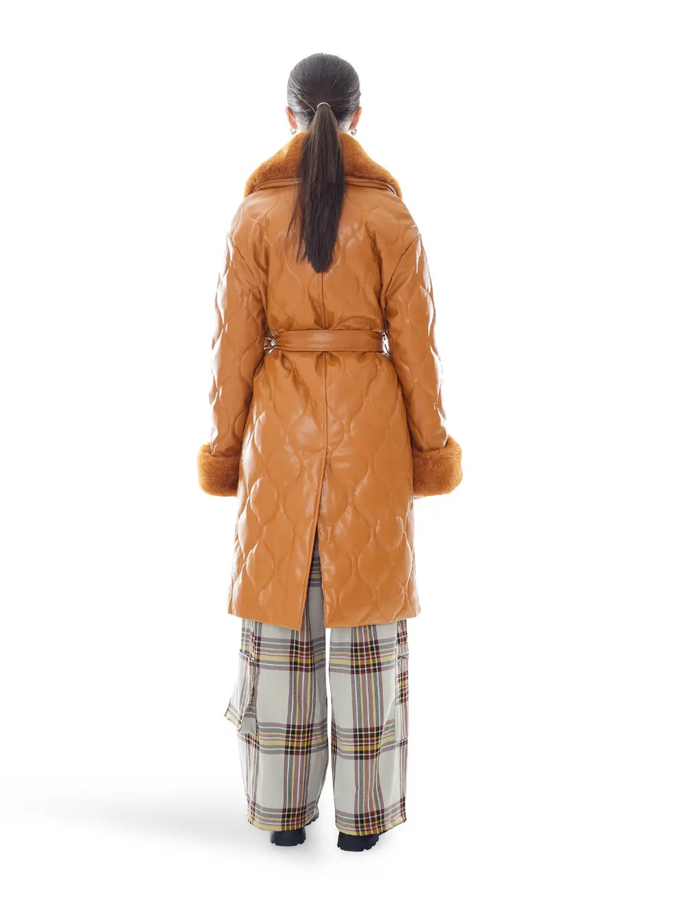 		Carrie  Spice Faux Fur Coat	