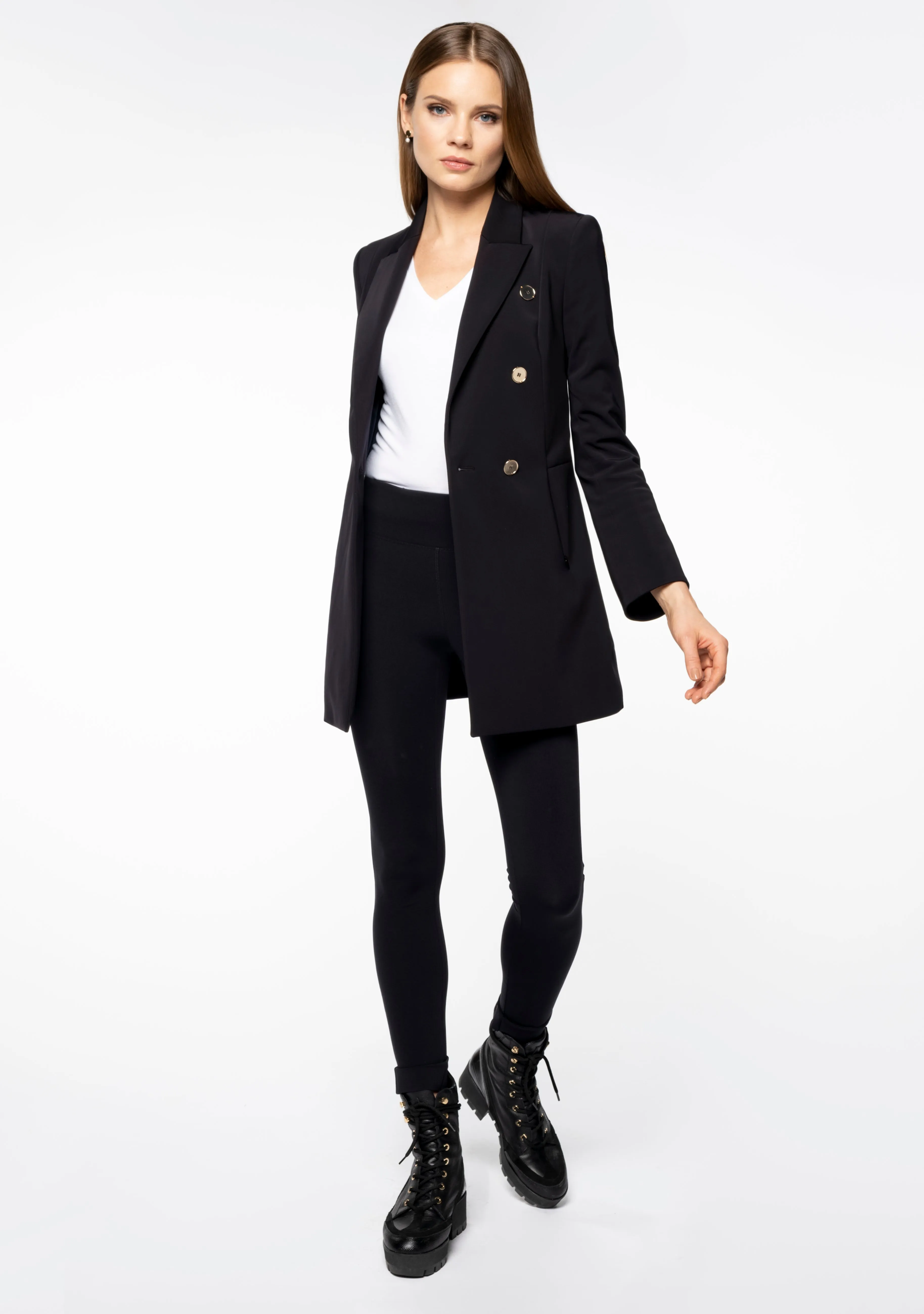 CASTELLO Long Blazer black