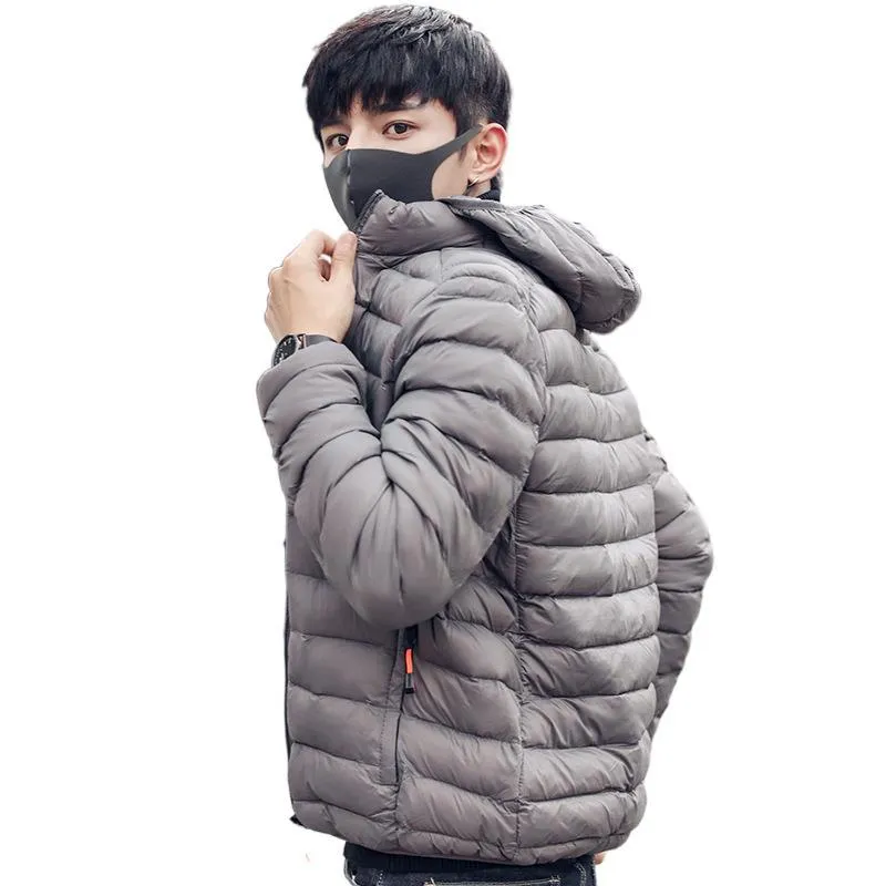 Casual Lightweight Hooded Padded Jacket Men