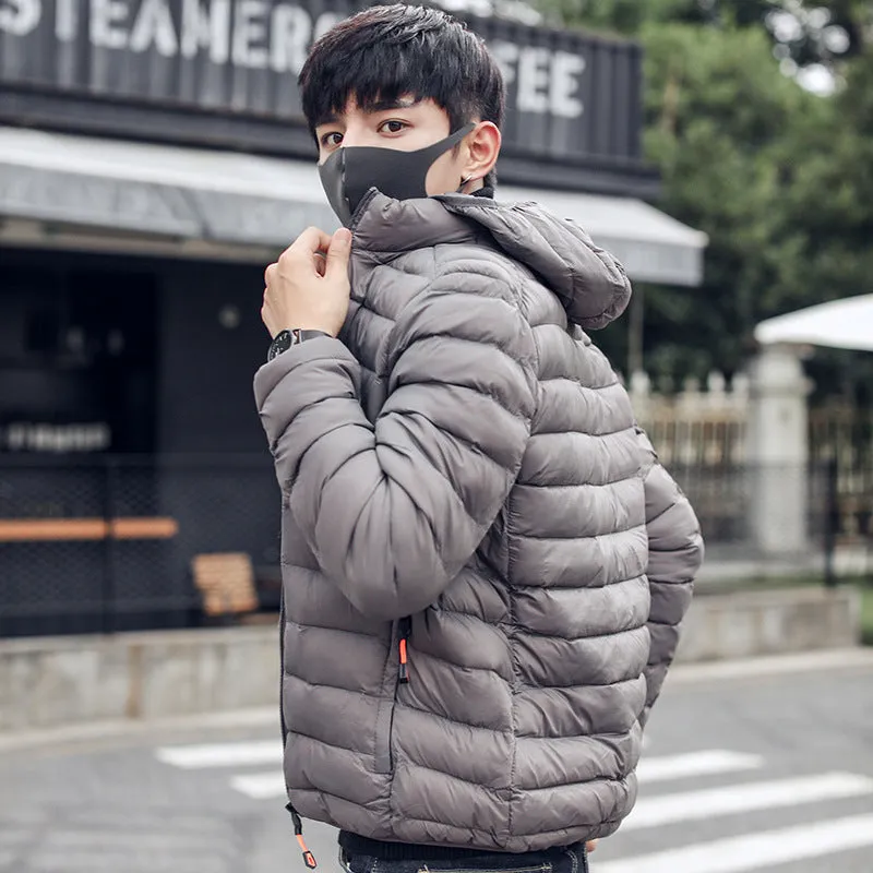 Casual Lightweight Hooded Padded Jacket Men