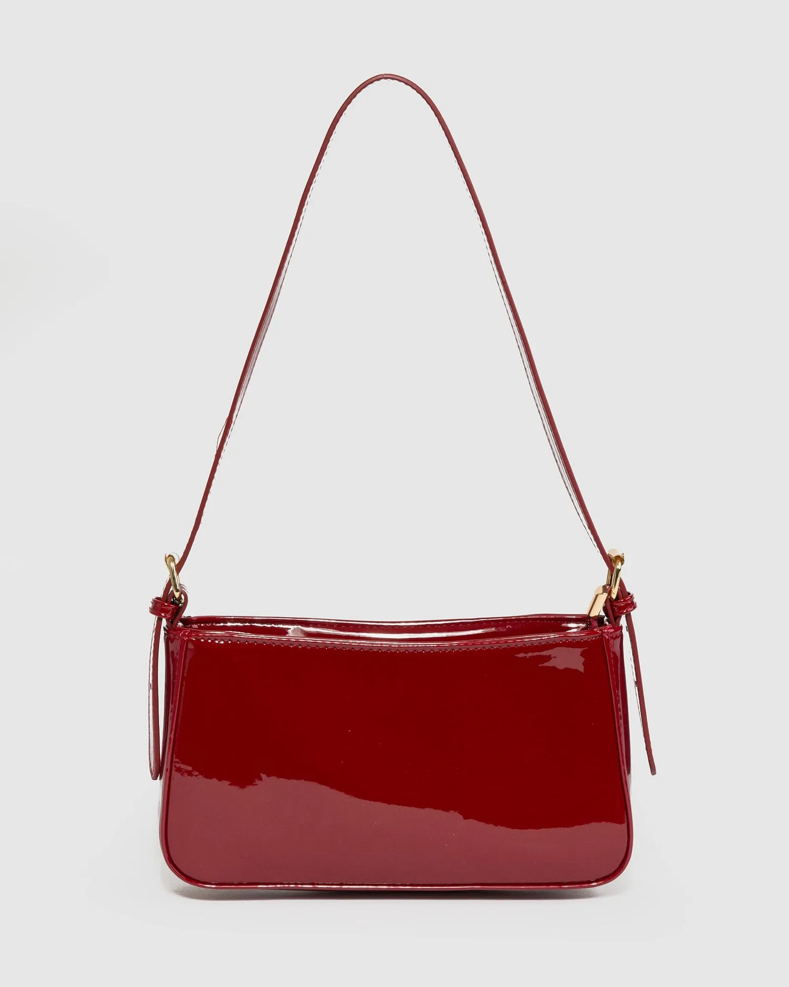 Cherry Red Frankie Buckle Strap Shoulder Bag