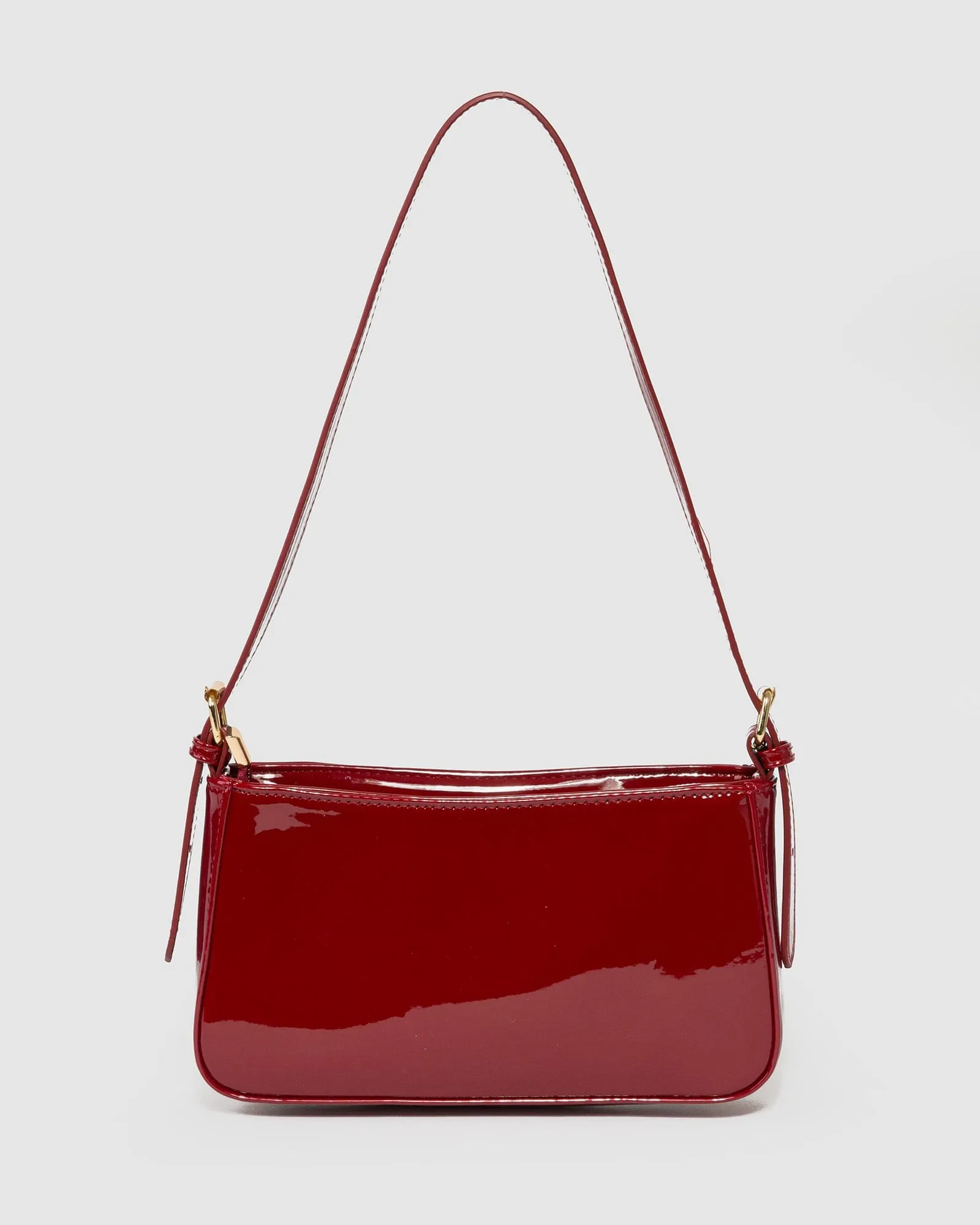 Cherry Red Frankie Buckle Strap Shoulder Bag