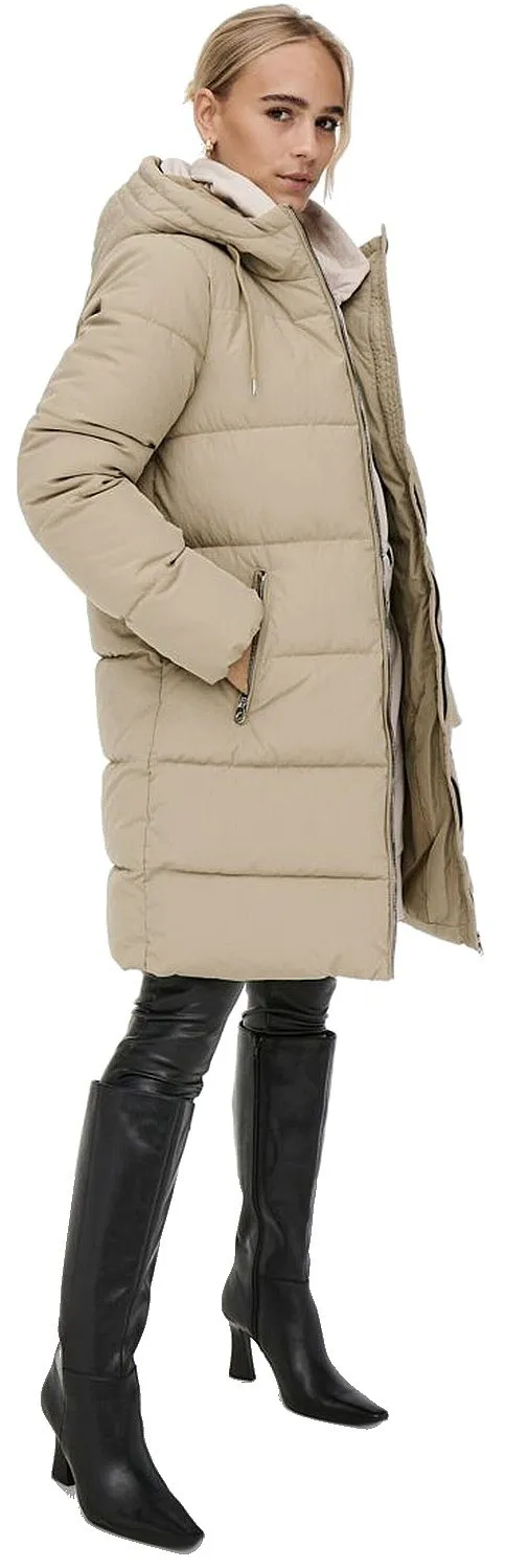 coat ONLY Dolly Long Puffer - Crockery - women´s