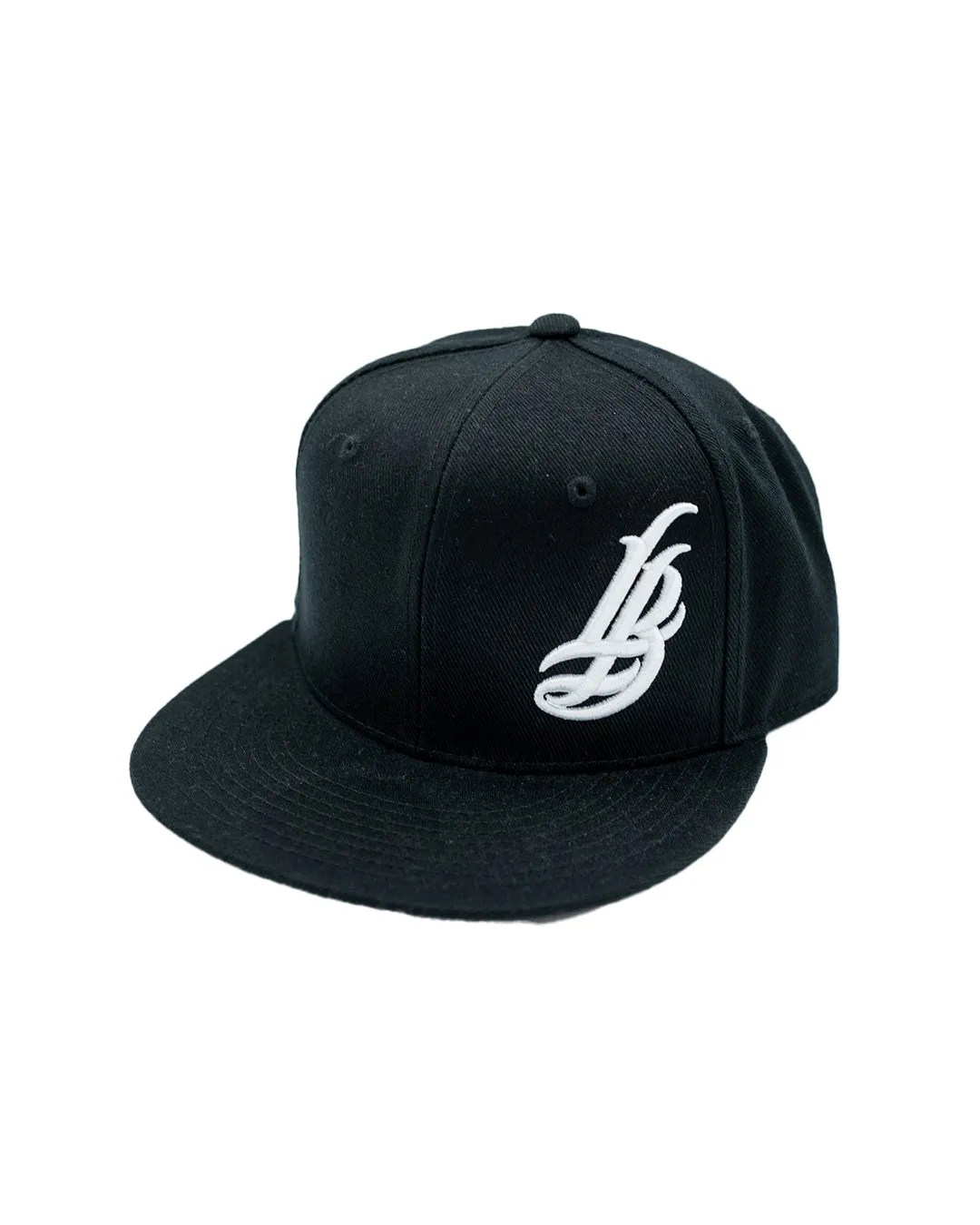 Cursive LB Black Fitted Hat