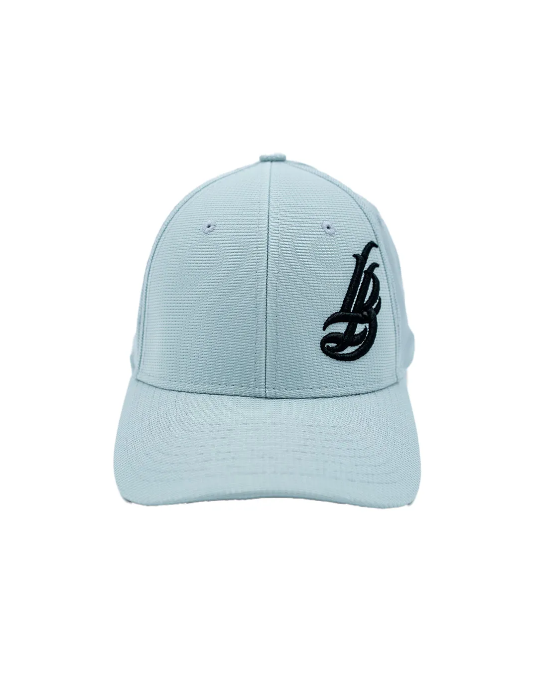 Cursive LB Grey Performance Golf Hat w/Mesh Back