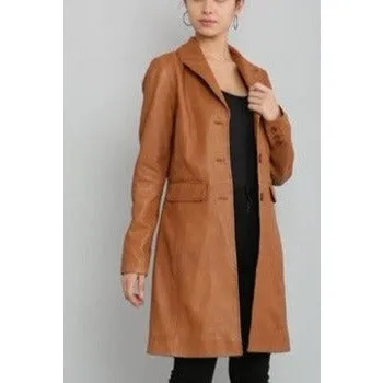 Daria Women's Tailored Leather Coat