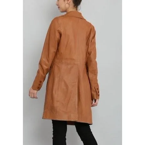 Daria Women's Tailored Leather Coat