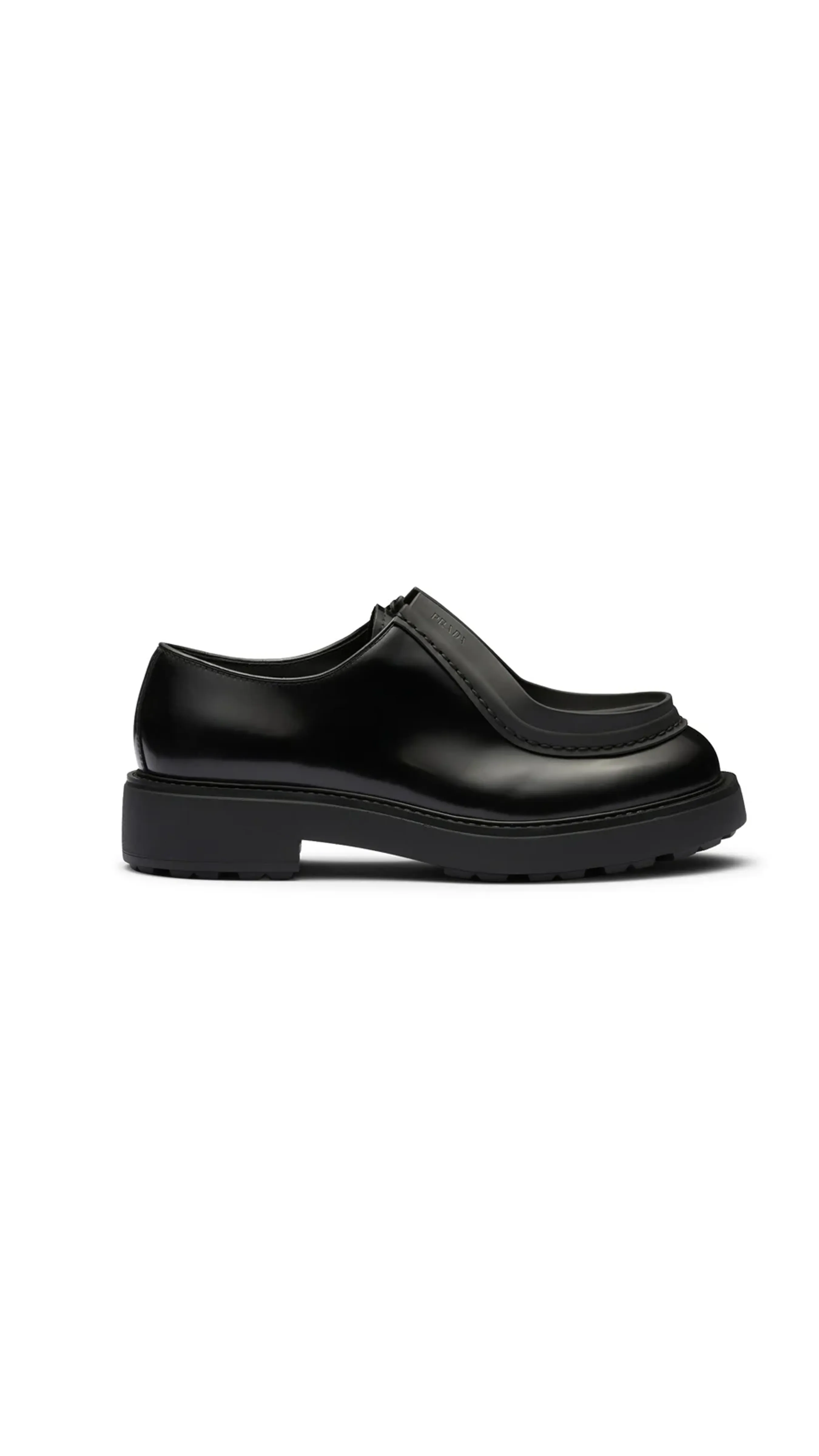 Diapason Opaque Brushed Leather Lace-up Shoes - Black