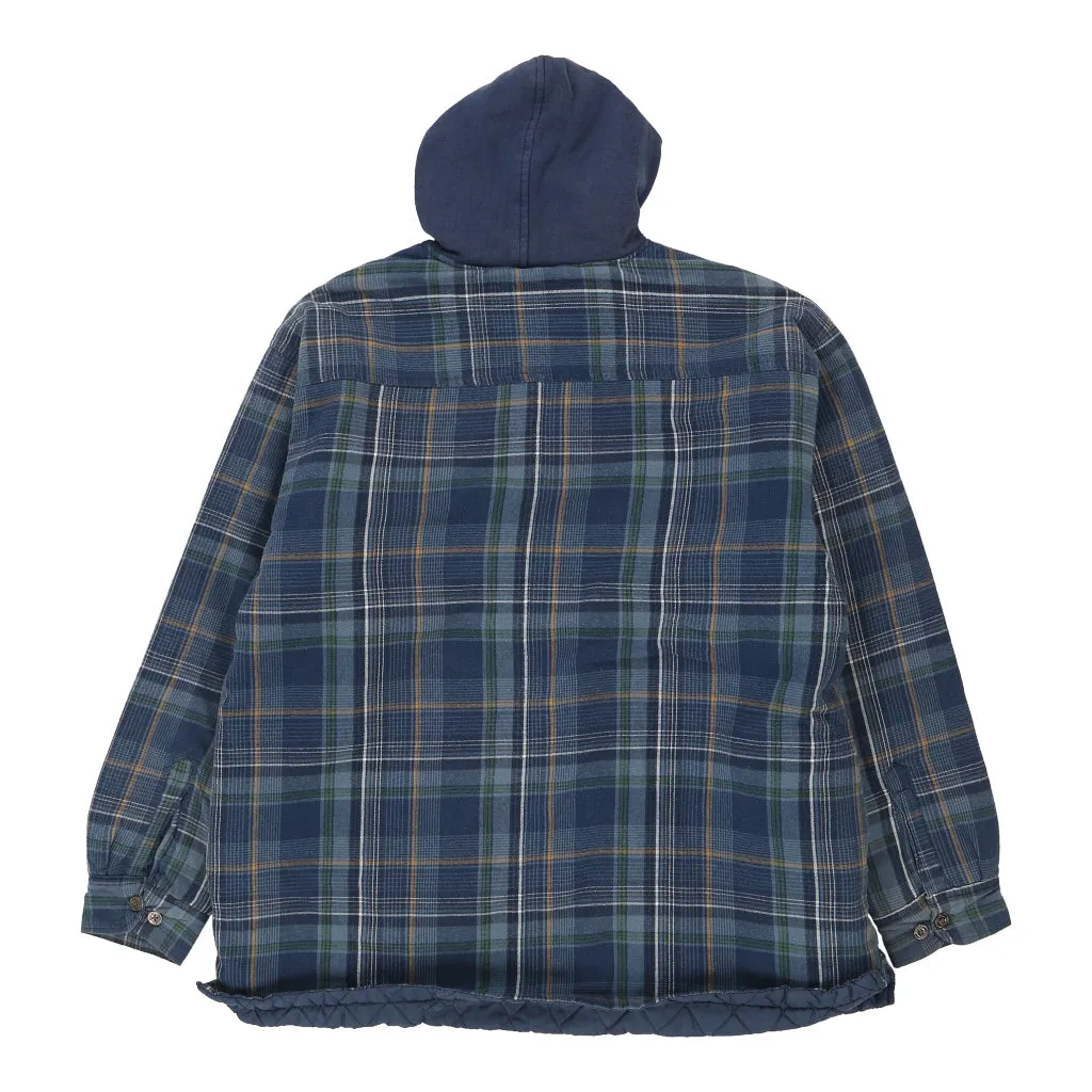 Dickies Checked Jacket - XL Blue Polyester Blend