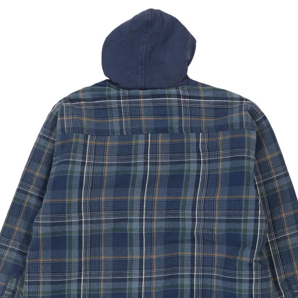 Dickies Checked Jacket - XL Blue Polyester Blend