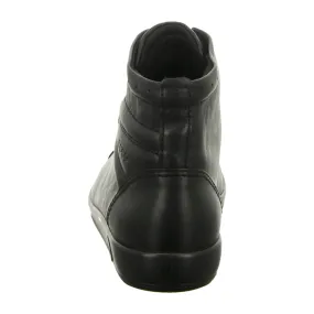 Ecco Soft 2.0 Women's Lace-Up Ankle Boots - Black Leather