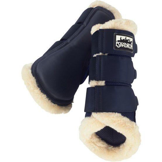 Eskadron Soft mesh tendon boots Faux Fur Navy