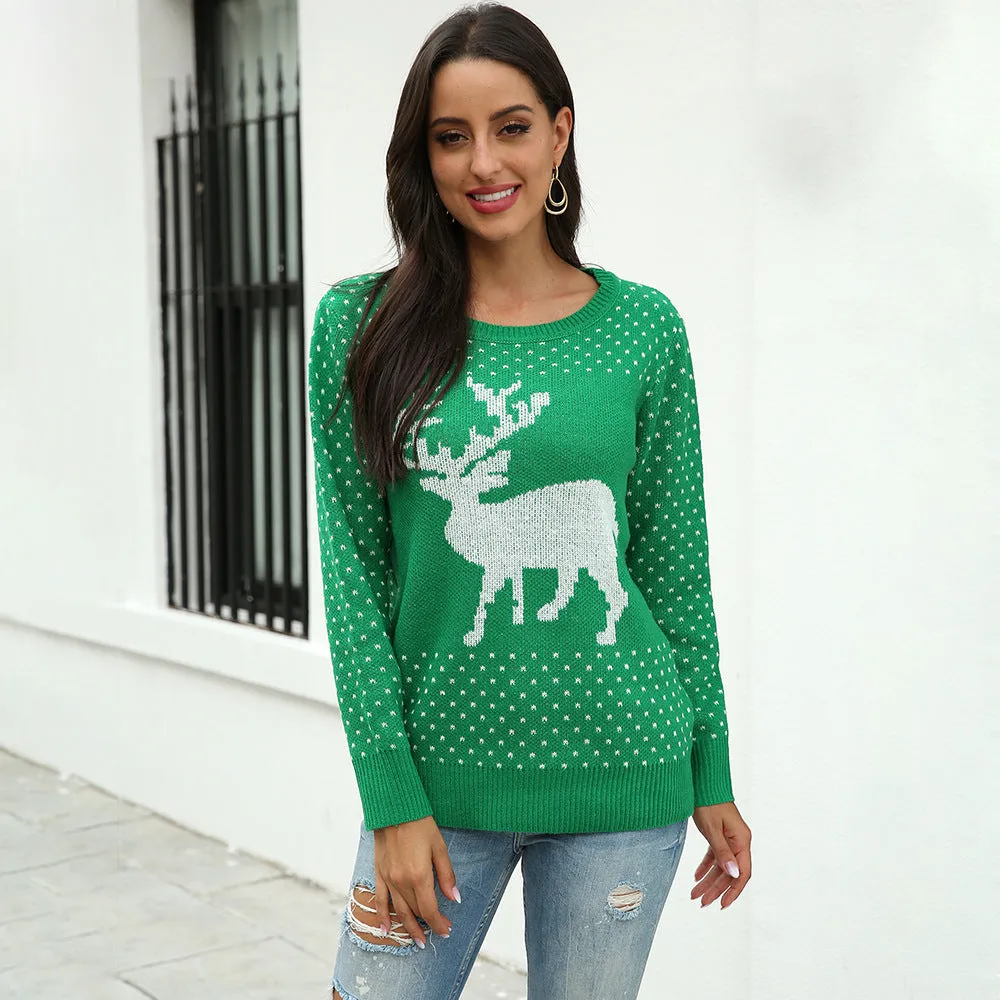 Fawn jacquard christmas sweater