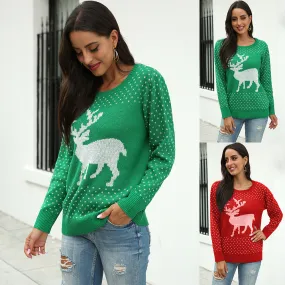 Fawn jacquard christmas sweater